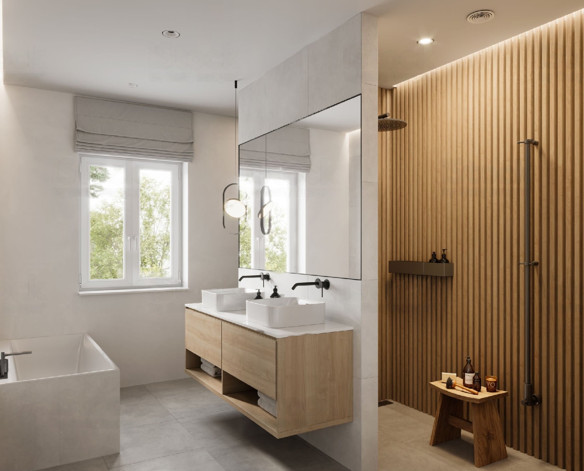 Reforma de baño moderna en Burgos - plato de ducha, azulejos y mampara de cristal