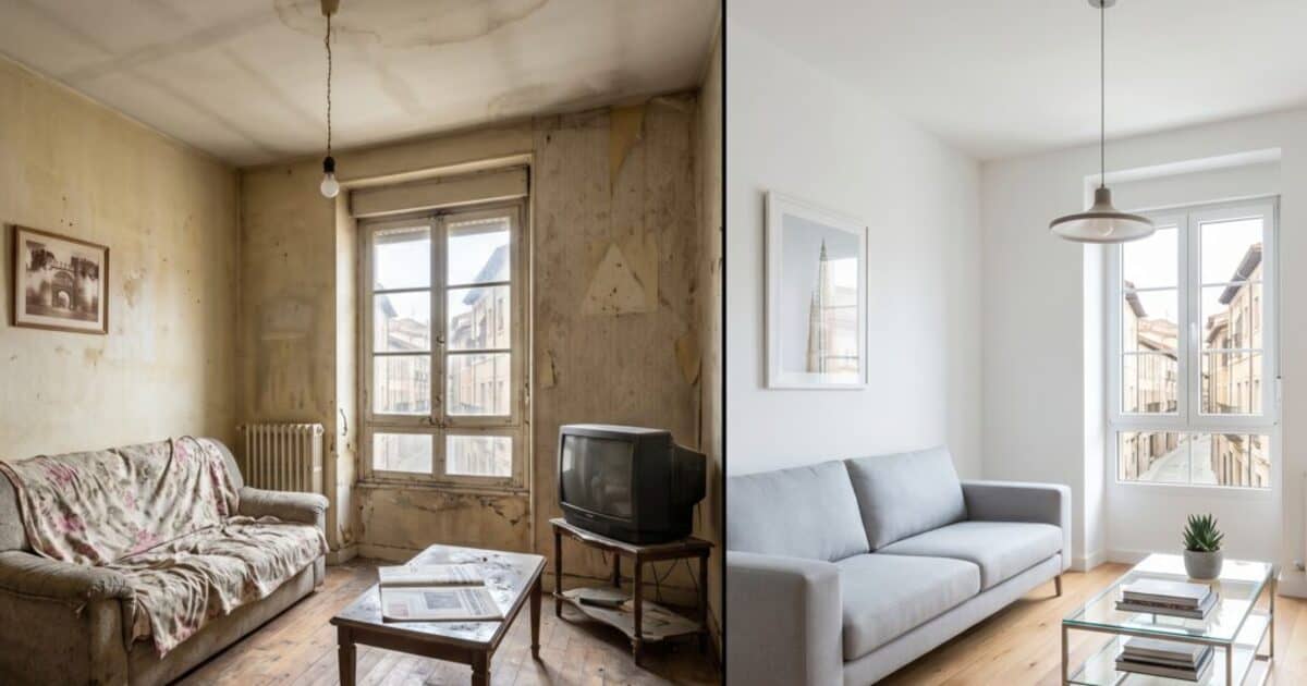 Antes y despues de reformas reales en Burgos: comparativa visual de salon reformado