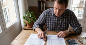 Como pedir presupuesto de reforma: cliente comparando dos presupuestos impresos sobre la mesa