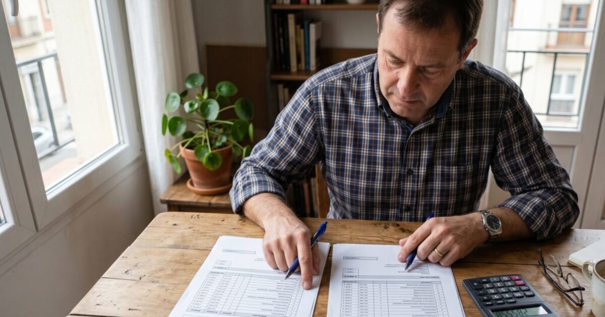 Como pedir presupuesto de reforma: cliente comparando dos presupuestos impresos sobre la mesa